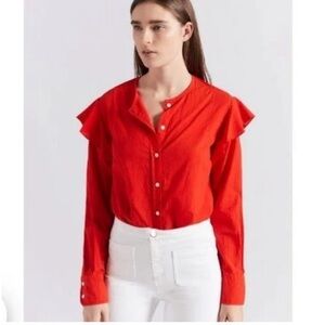 Current/Elliott Long sleeve coral shirt size 2